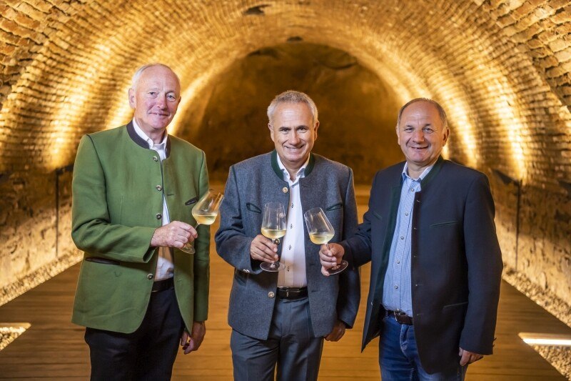 Franz Bauer, Ludwig Holzer sowie der neue Obmann Florian Stöger.