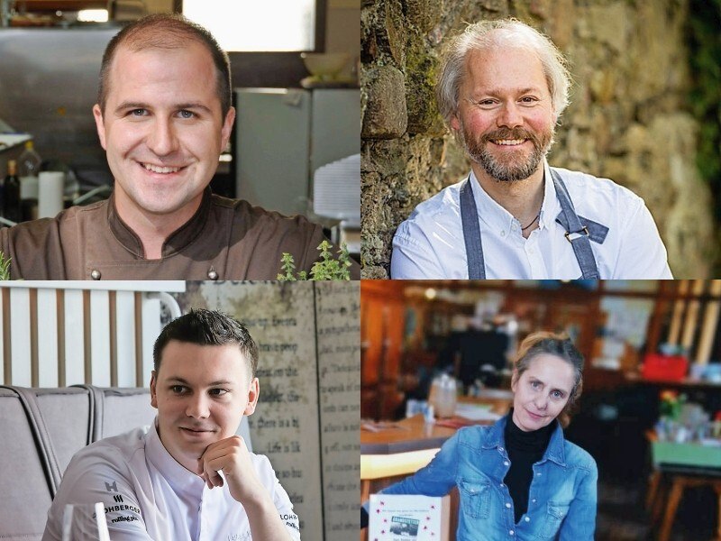 © Gasthaus Szemes, Trippolt Zum Bären, Lukas Restaurant, Der Brandstetter v. l. o.: Philipp Szemes, Josef Trippolt, Lukas Kienbauer, Tina Csenar.