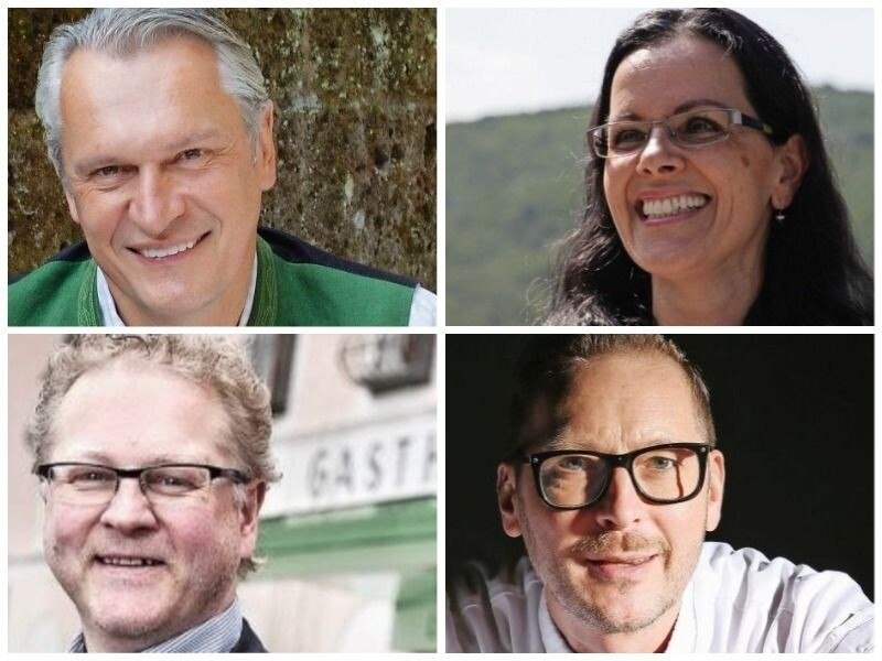 Gerhard Knobl (Gasthaus Goldenes Bründl, Oberrohrbach), Sigrid Neusser (Gasthaus Steinerhof, Pressbaum), Reinhold Baumschlager (Landhotel Forsthof, Sierning), Harald Pollak (Pollaks Wirtshaus / Der Retzbacherhof, Unterretzbach)