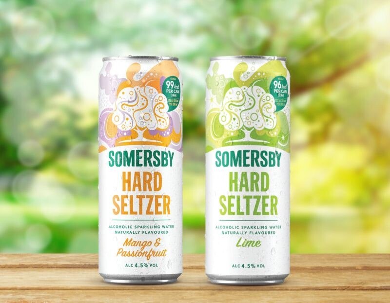 © Somersby Den Somersby Hard Seltzer gibt es in 2 Sorten: Lime und Mango&Passionfruit.