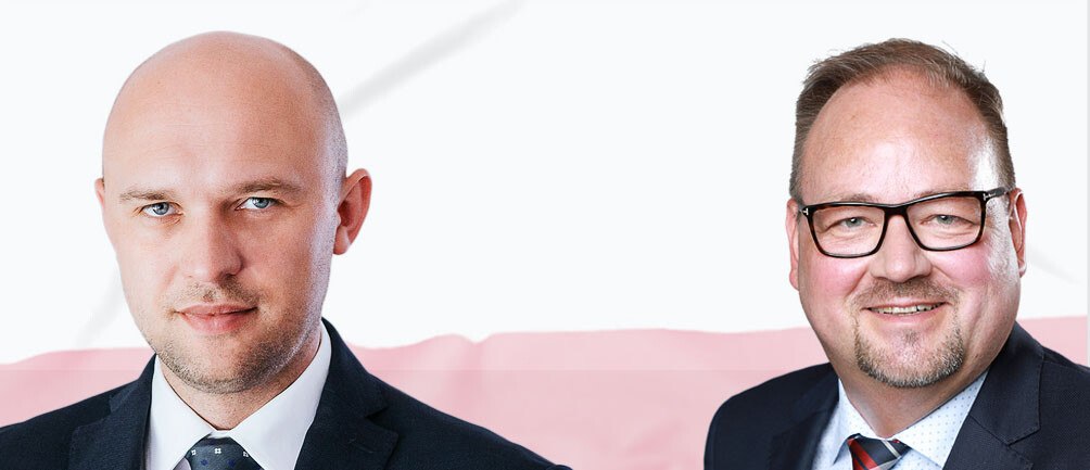 Michał Siergiejewicz (links) und Thomas Wellendorf sind seit Jahren in der Glasbranche tätig und ab 1. Oktober für den neuen Standort in Polen verantwortlich.