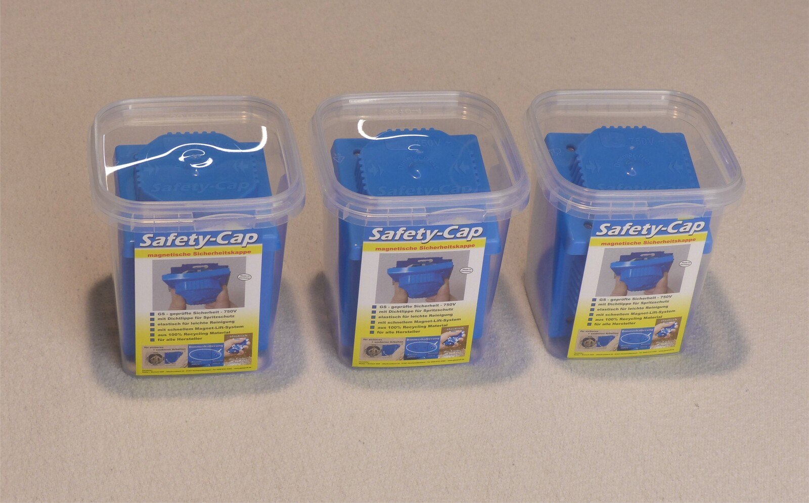 Verkaufsverpackung mit je fünf Stück.