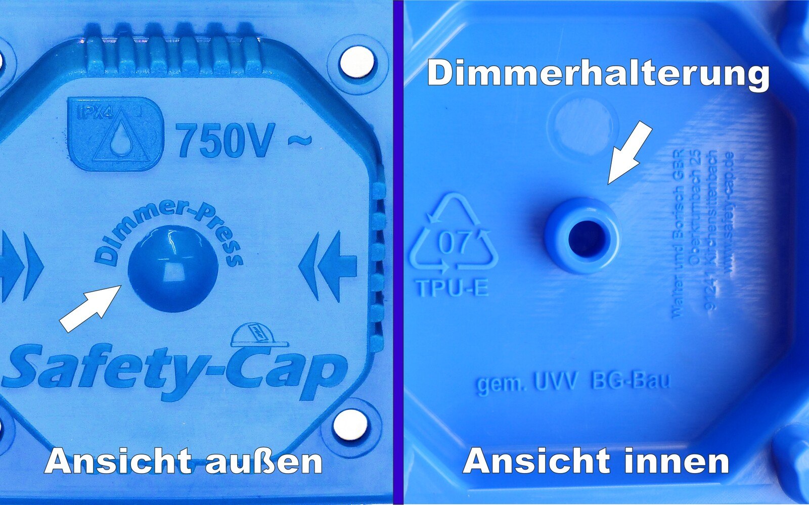Integrierte Dimmerhalterung