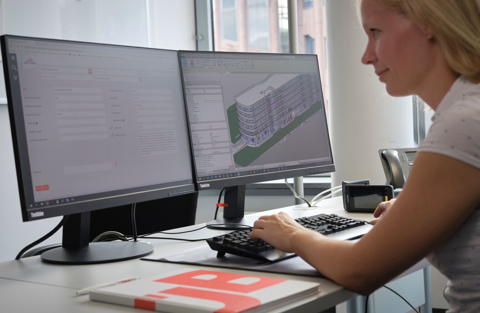 Die Produktionsdaten lassen sich direkt in ein BIM-Modell einpflegen.
