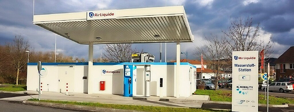 Wasserstofftankstelle von Air Liquide und Total in Hirschberg/D.