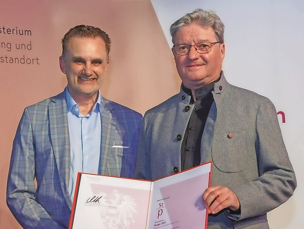 Anton Mohr bei der Verleihung des Design-Staatspreises