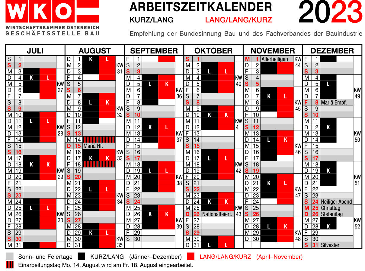 Kurz Lang Kalender 2024 Wko - Gabie Jocelyn