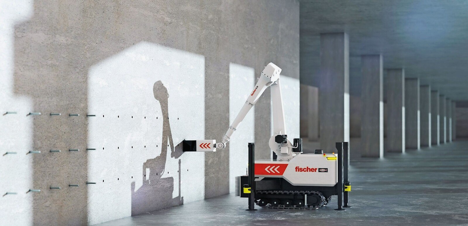 BIM-Planungsdaten können auch für die Maschinensteuerung auf der Baustelle eingesetzt werden, beispielsweise für Bohrroboter.