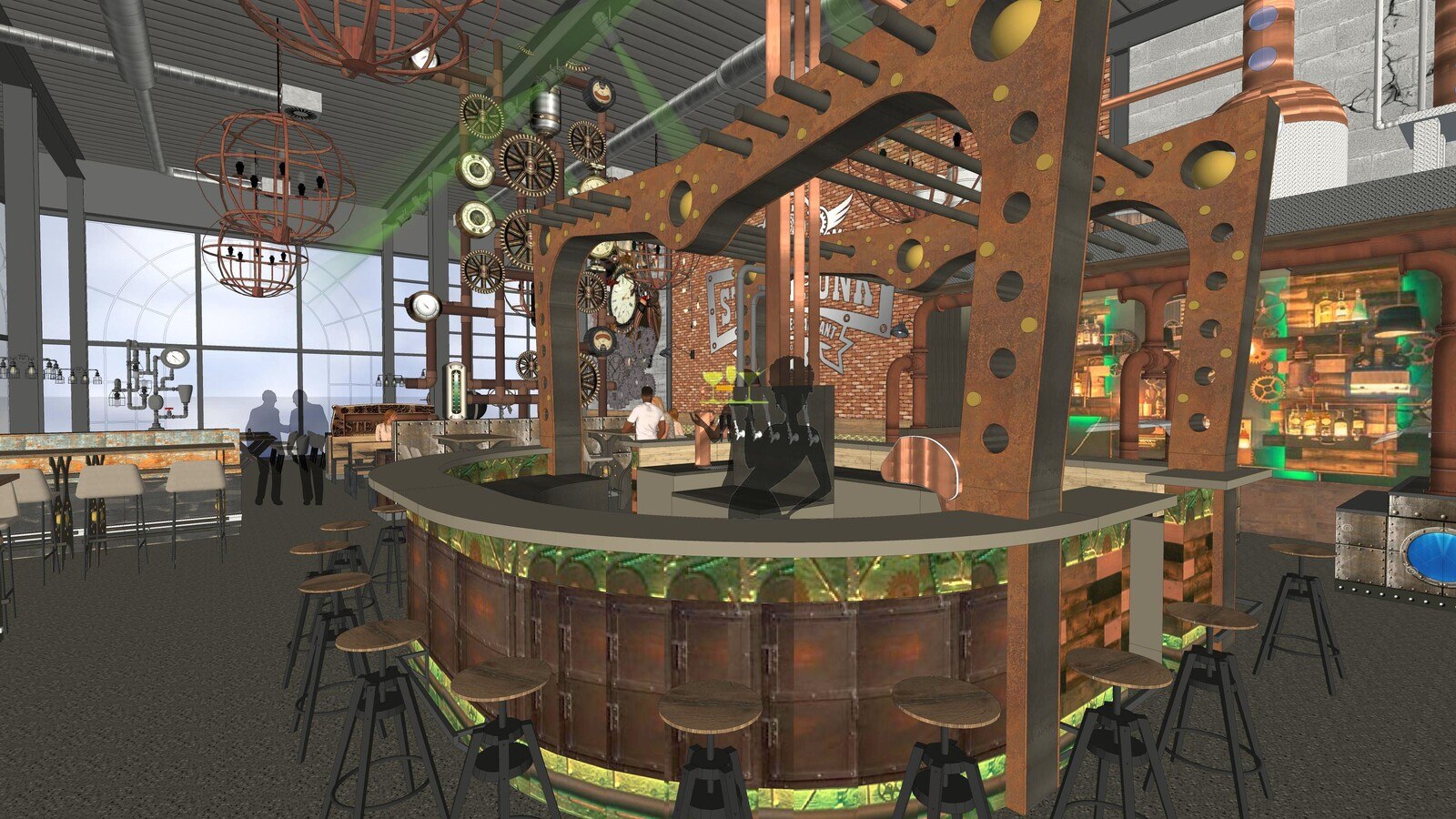 © Koll
Ein harmonisches Zusammenspiel von Tradition und Moderne bietet das neue Restaurant in Kematen.
Steampunk