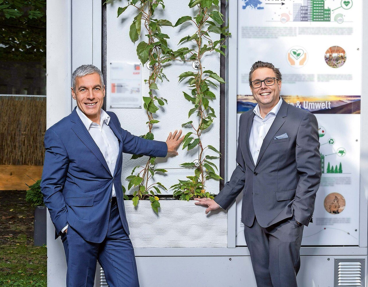 Georg Bursik, Geschäftsführer der Baumit GmbH, und Mathias Hanke, Leiter Produktmanagement der Baumit GmbH.