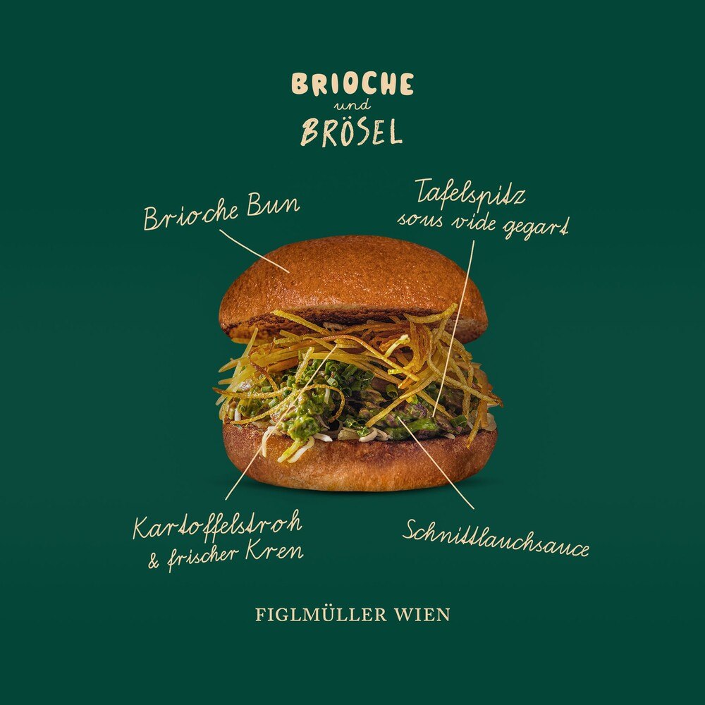© Figlmüller Group
Die frisch zubereiteten Burger gibt es täglich, von 11.30 bis 22 Uhr, ab 9,80 Euro im „Brioche und Brösel“. Vorläufig ist das Pop-up für ein halbes Jahr mit Option auf Verlängerung geplant.
Brioche und Brösel Figlmüller