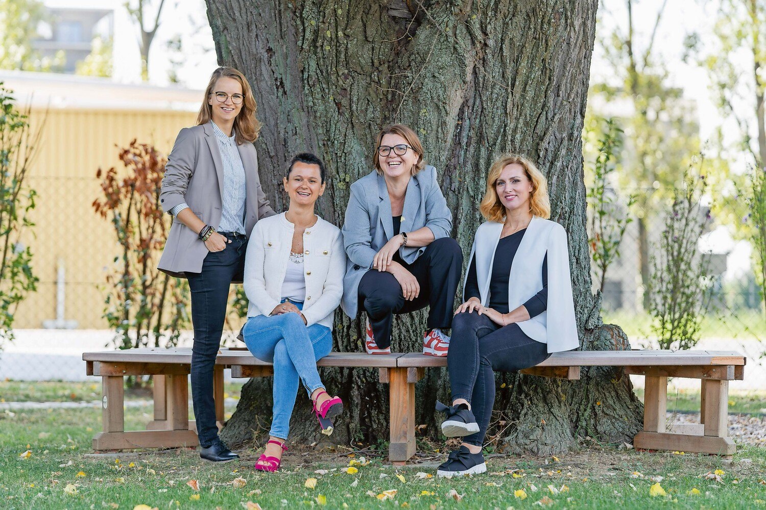 Das Frauenteam des Holzcluster Steiermark: Daniela Schmid, Miliana Lassl-Savić, Michaela Knoll, Višnja Košćak