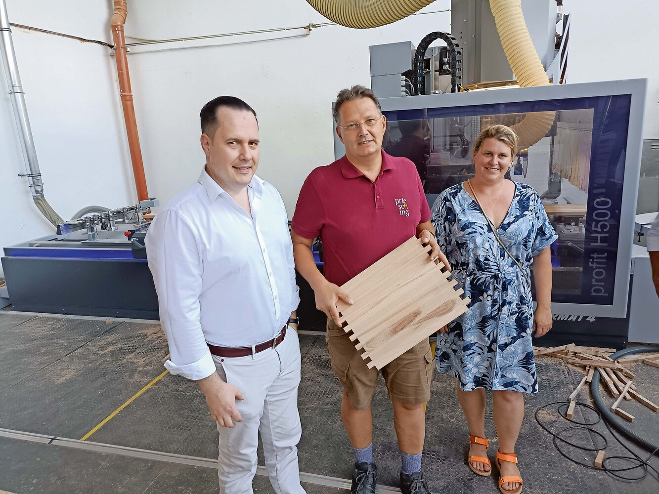 Jürgen Rakuschan von Felder (links), Elisabeth und Maximilian Priesching.