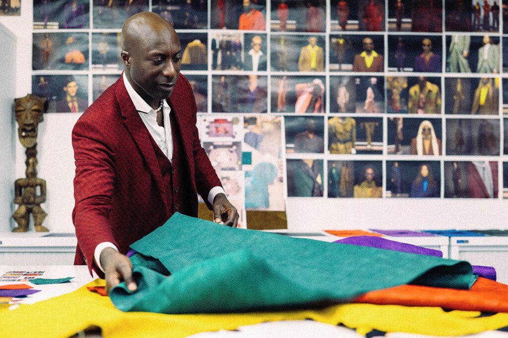 Ozwald Boateng mit Bezugsstoffen