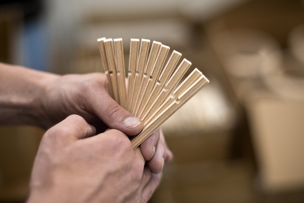 Holzelemente für Leuchten