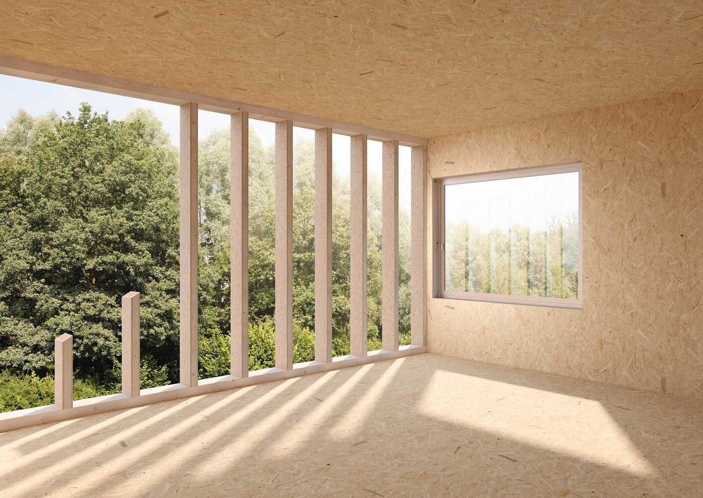 Rohbau mit Holzrahmenbauwänden