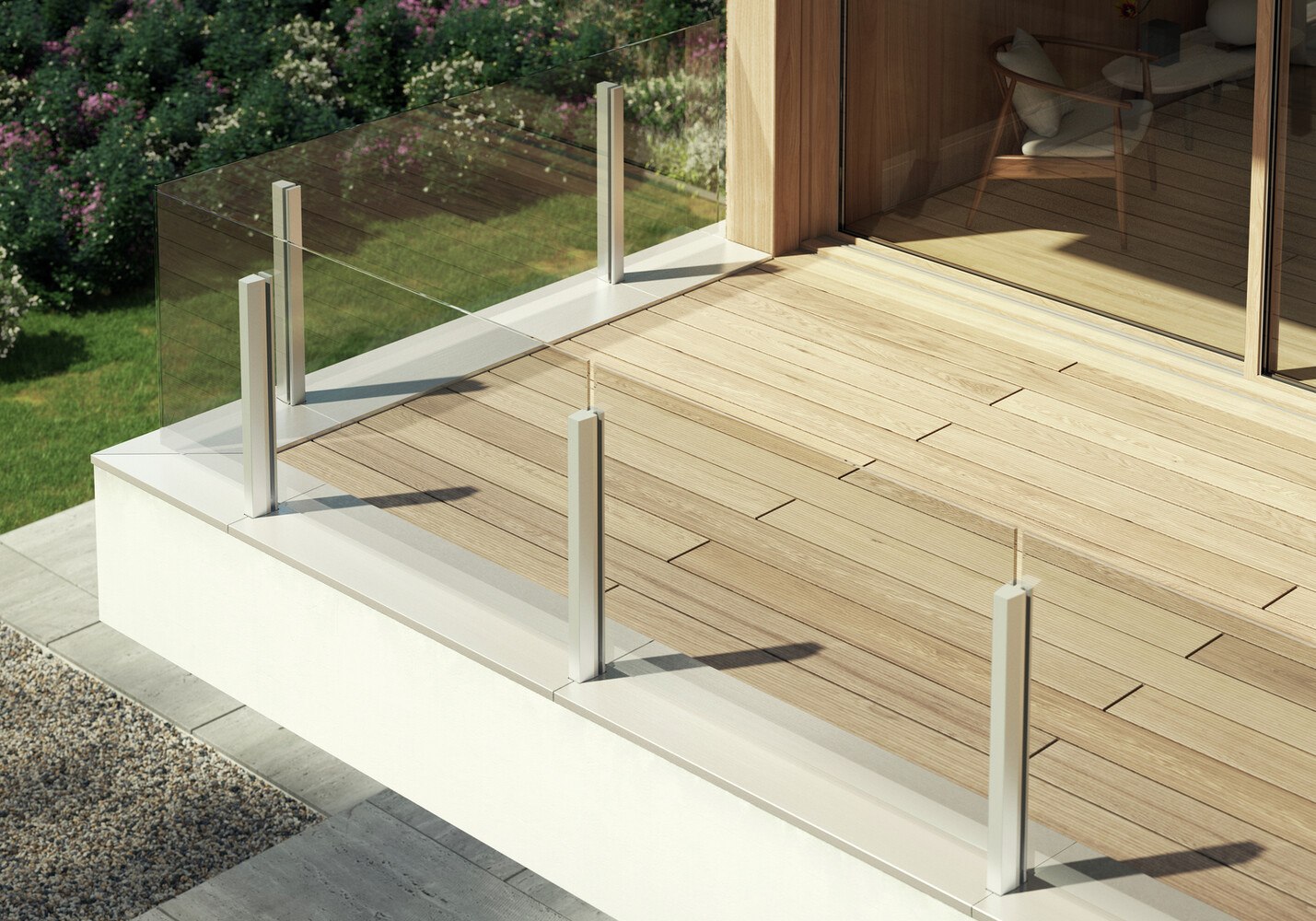 Warema erweitert sein Sortiment mit dem neuen filigranen Glasgeländer "VisioNeo View", anwendbar für Fenster und Balkone.