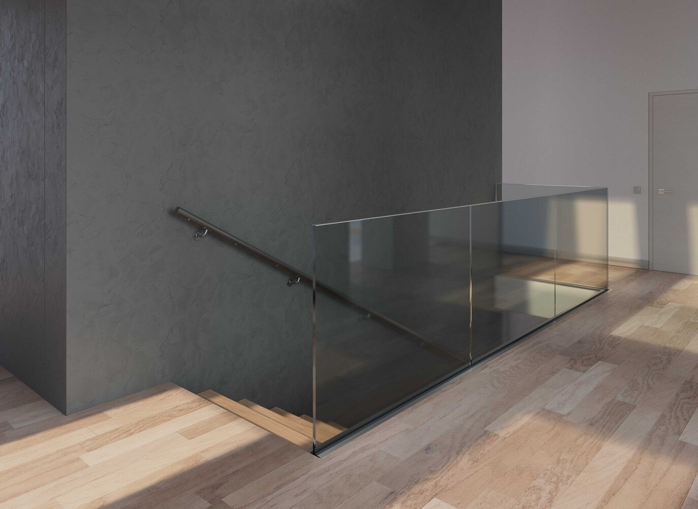 Beim neuen Glasgeländerprofil "EasyGlasSmart+High" von Q-railing, das bündig mit dem Fußboden abschließt, kann auf aufwändige Unterkonstruktionen verzichtet werden.