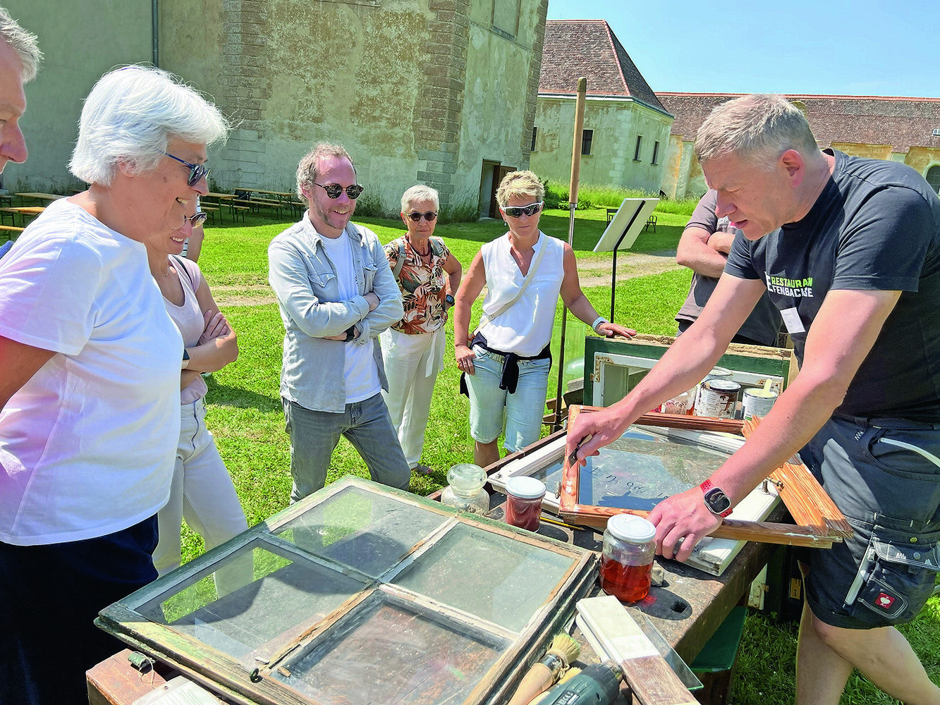 Holzfensterrenovierungsarbeiten