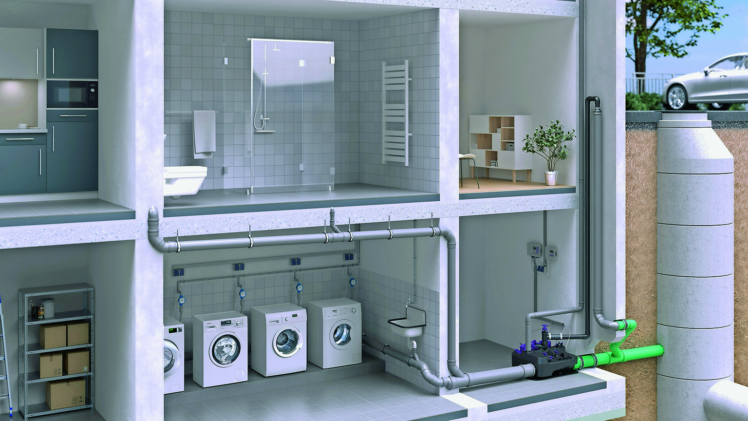 Hybrid-Hebeanlagen (im Bild „Ecolift“ von Kessel)