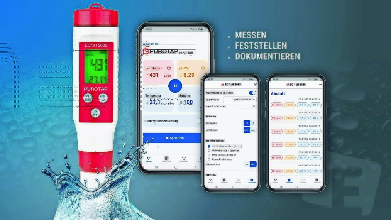 Geräte zur Messung und Dokumentation der Wasserqualität
