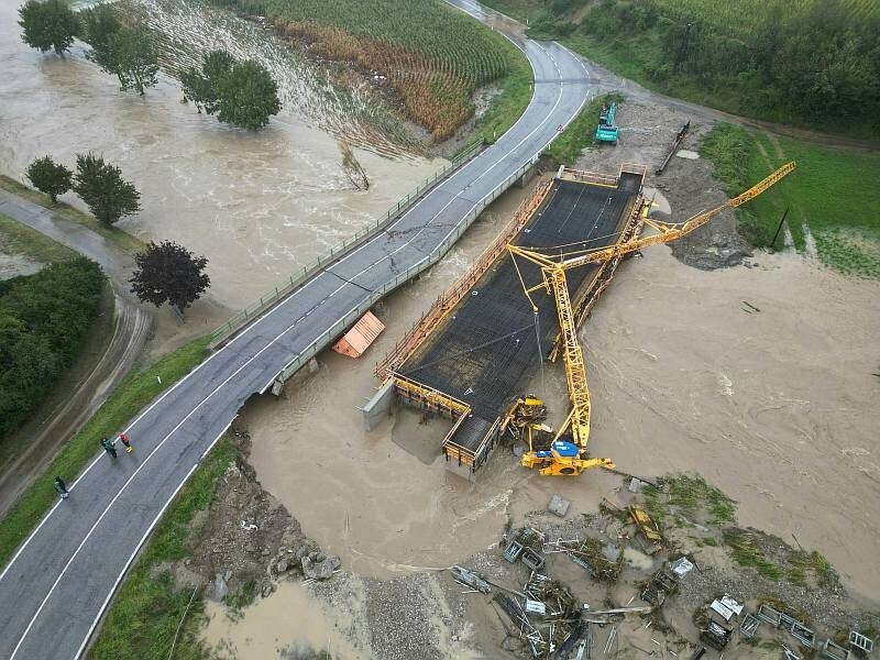 Luftbild Hochwasser