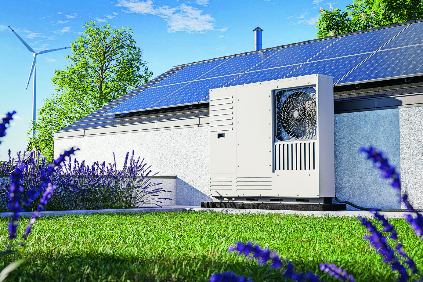 PV-Anlage und Wärmepumpe bei Einfamilienhaus