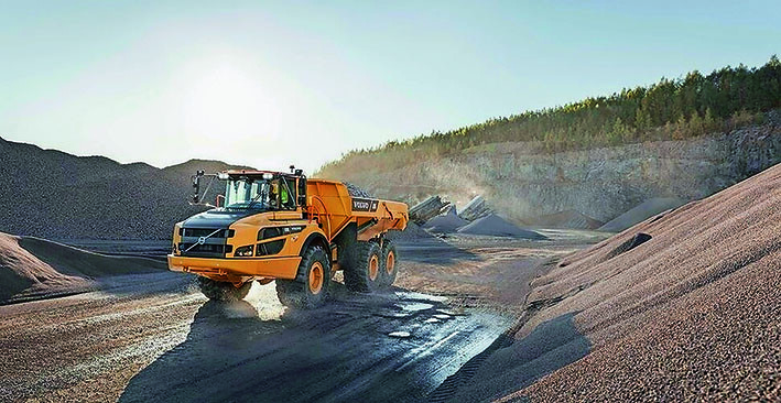 knickgelenkter Dumper von Volvo 