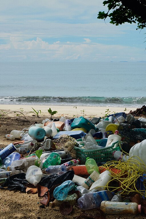 Plastikmüll am Strand