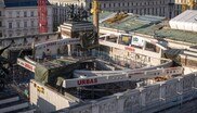 Generalsanierung des Parlaments in Wien: Blick von oben auf die Baustelle