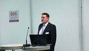 Ing. Matthias Wagner bei seinem Vortrag über die EN 1090 auf der Linzer Fachmesse SCHWEISSEN 2019.