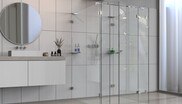 Für maximale Transparenz bei Ganzglasduschen sollte nicht auf Sicherheit bei der Stabilisierung verzichtet werden.