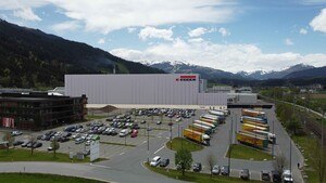 Visualisierung des geplanten Hochregallagers.