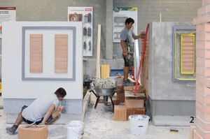 Bundeswettbewerb der Hochbauer - Die Lehrlinge im Einsatz.