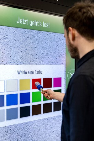 Raumgestaltung am Touchscreen.