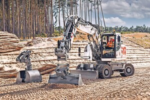 Mit dem Schnellwechselsystem Likufix von Liebherr lässt sich die Ausrüstung sicher von der Kabine aus per Knopfdruck wechseln.