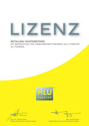 AFI-Lizenz-Urkunde, Muster