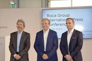 Roca CEO Alberto Magrans, Carlos Velazquez, Sustainability & International Relations und Axel Krause, Head of Refractories & Projektmanager Keramische Ofenbau