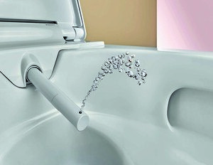 Geberit AquaClean Alba mit der WhirlSpray-Duschtechnologie