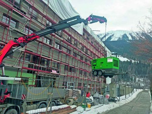 energy4rent liefert Gerät auf Baustelle