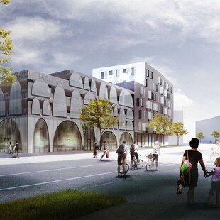 Baufeld J12, Sonnenalleepersprektive, Marktgarage