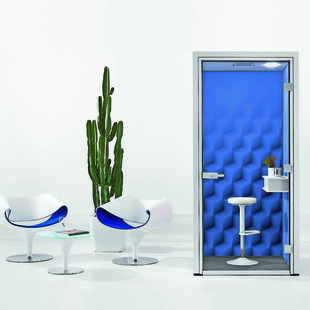 Der „Bosse Telefon Cube“ stellt optimale Schallabsorptions- und Isolationswerte sicher.