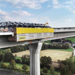 © Doka Aftetal-Brücke in Deutschland: komplexe Konstruktion.