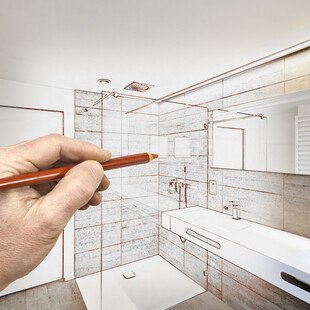 Badezimmerplanzeichnung