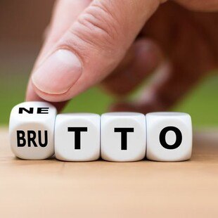 Netto und Brutto auf Würfeln