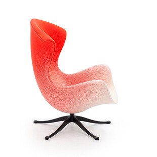 Ohrensessel in Knallorange